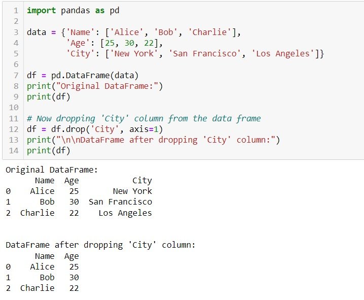 How to drop columns in a Pandas DataFrame