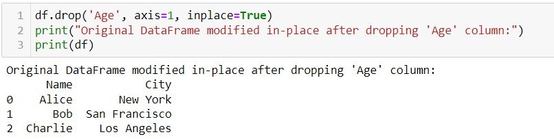 pandas dataframe drop column