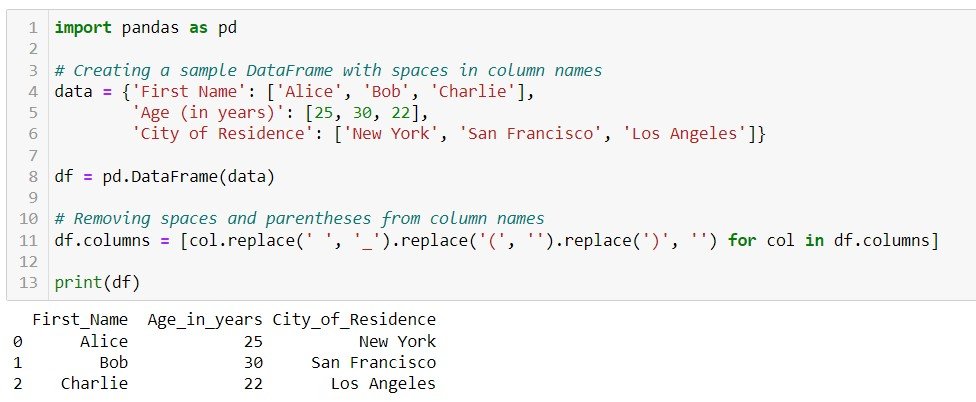 How to rename columns in pandas dataframe